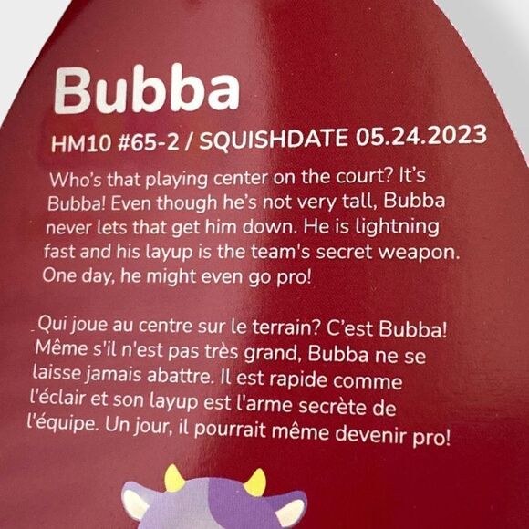 Squishmallows Kellytoy HugMees 10" Bubba the Purple Cow Plush Toy New (k) - Picture 10 of 11